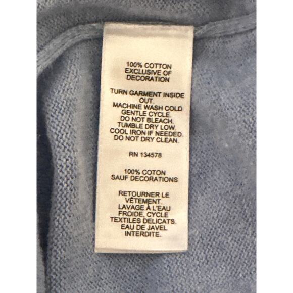 Vineyard Vines Men’s Logo V Neck Sweater Large Sky Blue Preppy Dad Core - Picture 7 of 12